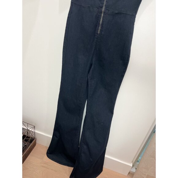 PYLO Disco Dolly Denim Jumpsuit Sz M Dark Wash - Picture 7 of 13